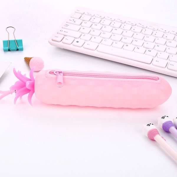 

new vegetable shaped silicone pen bag student pencil bag primary and secondary school stationery pencil case