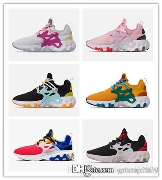 

2019 new breathable react presto mens womens running shoes psychedelic lava witness protection rabid panda men designer sneakers size 36-45