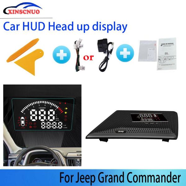 

xinscnuo car hud head up display for grand commander 2018~2019 speedometer projector safe driving screen airborne computer
