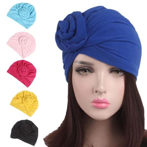 

women knot bonnet chemo cap turban hats beanie head scarf wrap ramadan hair loss islamic headwear inner hat bonnet covers, Blue;gray