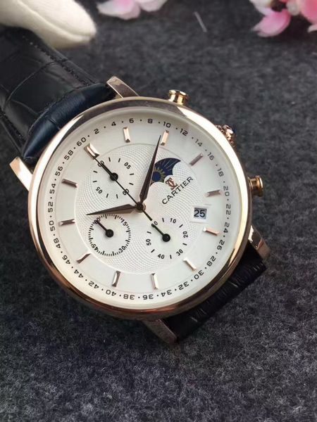 

Часы водонепроницаемые моды люкс дизайнера Швейцарский мужские часы кожа кварце