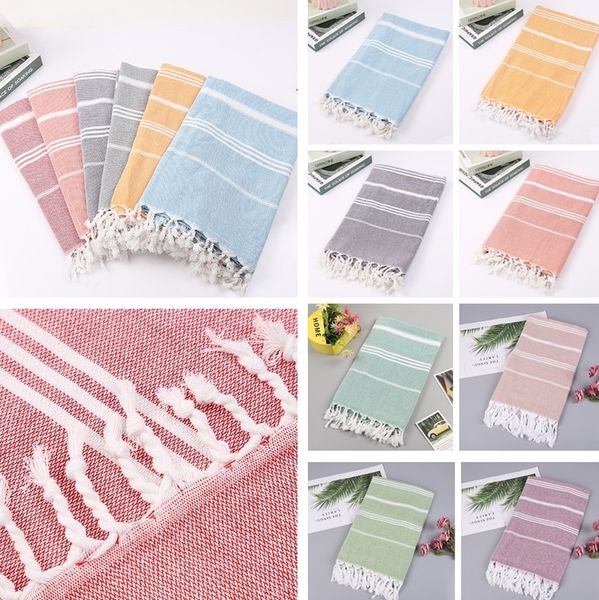 

colorful turkish towel striped beach towels cotton bath towels gift spa gym yoga beach towel toilet supplies 100x180cm 4923