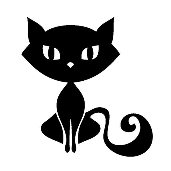 

15*14.1cm nice beautiful female cat on car truck decor decals cute and interesting fashion sticker decals