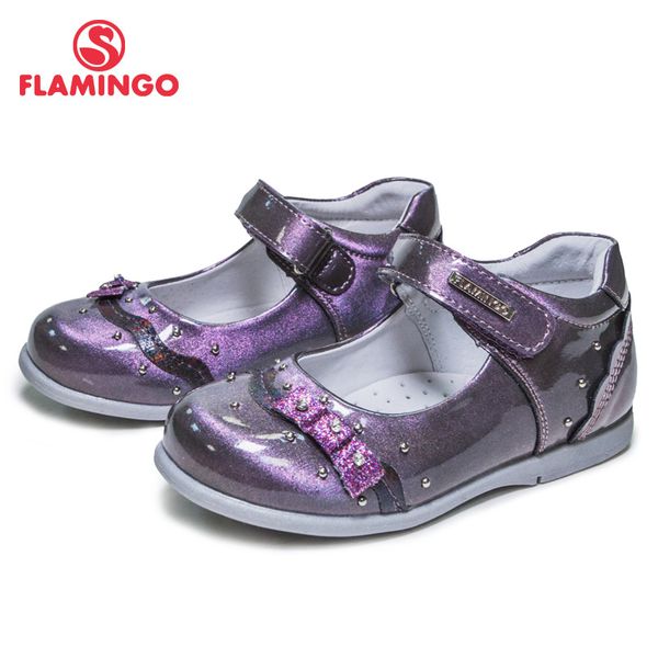 

flamingo new arrival bowknot decora spring& summer hook& loop outdoor school shoes for girl 81t-xy-0672/ 0673, Black;grey