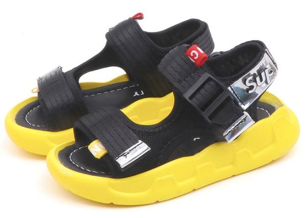 

2019 children sport styling baby girls comfortable summer beach sandals fashion princess ankle strap casual shoes, Black;red