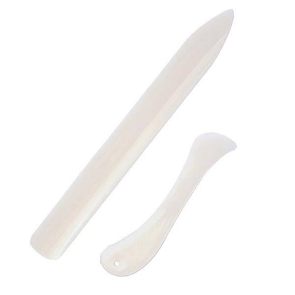 

2pcs portable edges craft handmade bone folder letter opener sewing tools practical creasing paper accessories leather scoring, Black