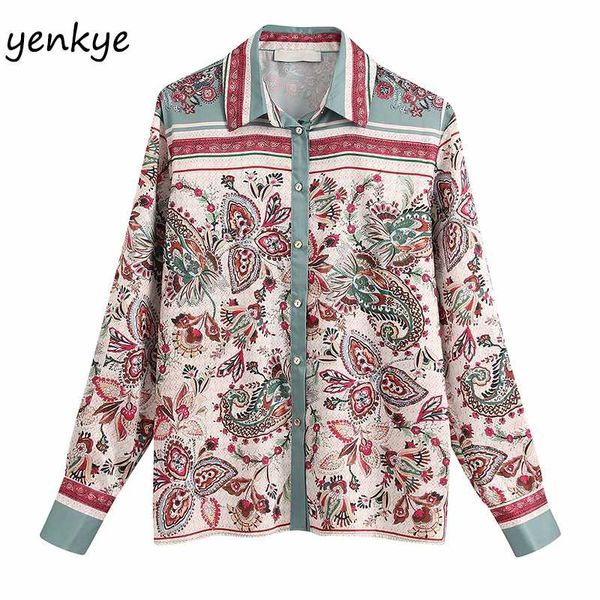 

винтажный цветочный принт блузка рубашка женщины с длинным рукавом нагрудные воротник платье дамы рубашки одежда плюс размер сорочка роковой, White