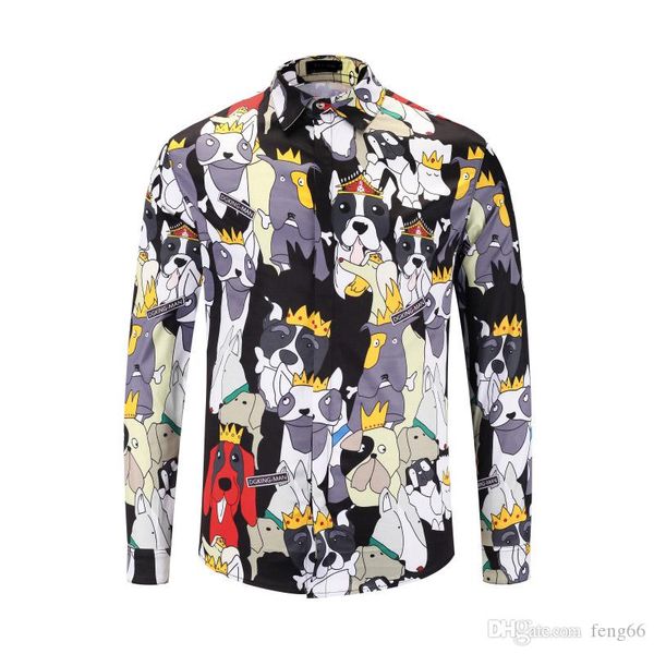 

бренд-дизайнер новая модная рубашка мужская тонкая рубашка с длинными рукавами medusa цветочный принт мужская роскошная рубашка -2xl, White;black