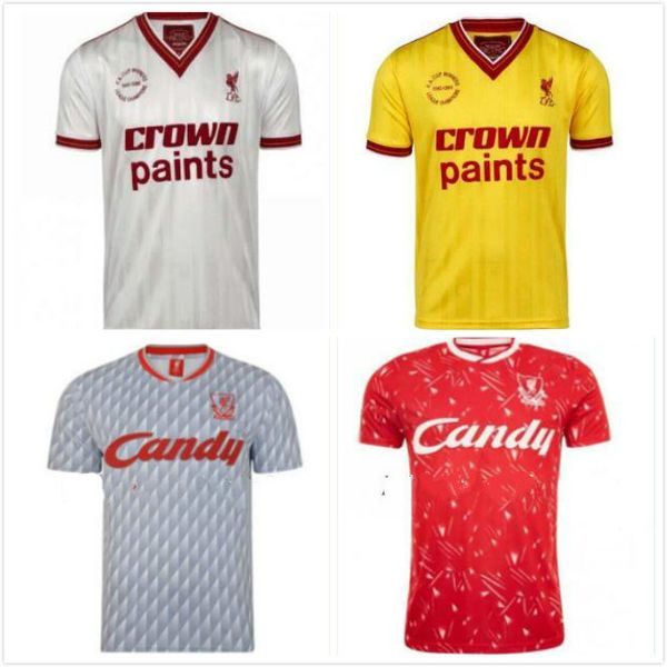 

04 05 final i tanbul 85 86 retro occer jer ey gerrard teven 2005 micer alon o hamann champion football hirt vintage 1989 alah mane