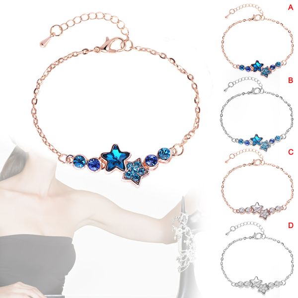 

womens pentagram bracelet elegant small fresh bracelets gifts @m23, Black