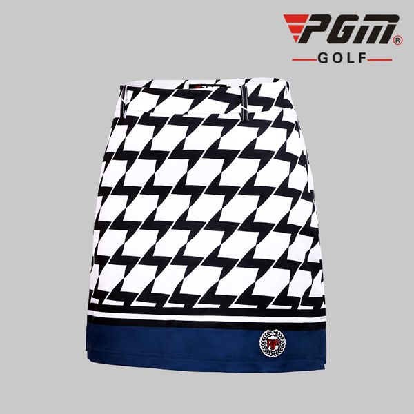 

pgm golf skirt for women summer breathable short skirts ladies golf clothing anti-light tennis sports wear skirt aa60479, Black;red