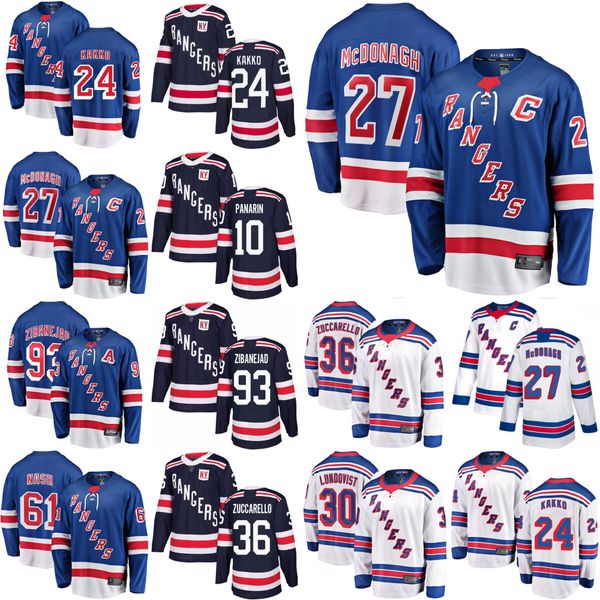 

new york rangers ice hockey jerseys 24 kaapo kakko jersey 10 artemi panarin 27 ryan mcdonagh 93 mika zibanejad 36 mats zuccarello stitched, Black;red