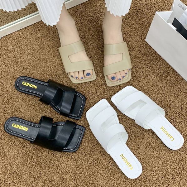 

slippers 2021 luxury slides women flats shales mules fetish summer sandals outdoor prom platform stripper blue beach shoes, Black