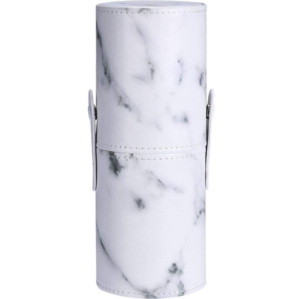 

ljl pu leather marble pattern portable makeup brush holder cosmetics make up cup storage organizer case