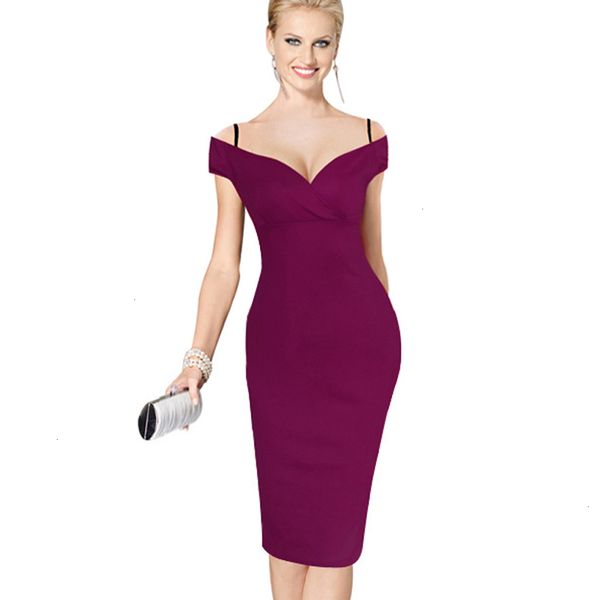 

woman clothing ladies dresses new elegant solid casual work strap slash neck bodycon midi women formal pencil dress b309, Black;gray