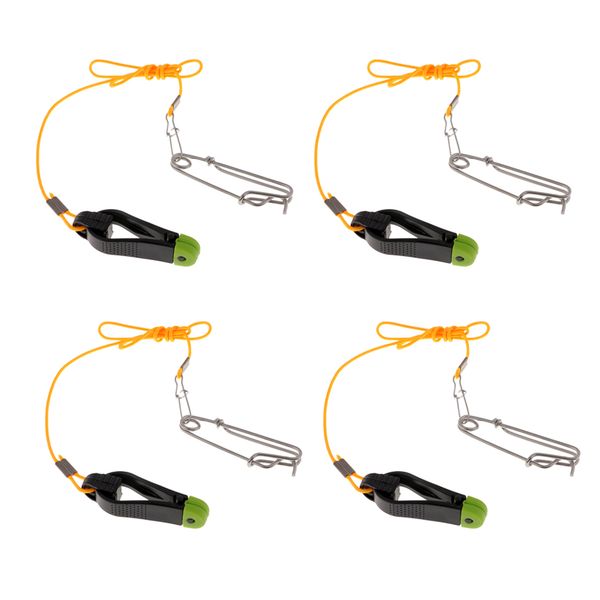 

4pcs power grip plus release clips with leader for planer board, downriggers
