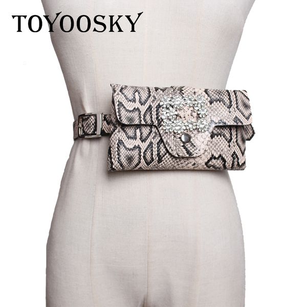 

new women snake belt pu snake shining diamond belt mini fanny bum pack detachable for women black red litchi pattern, Black;brown