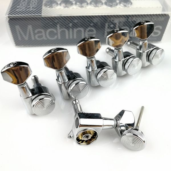 

new chrome guitar locking tuners electric guitar machine heads tuners jn-07sp lock silver tuning pegs ( with packaging