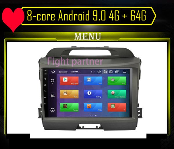 

the highest board 8-core android 9.0 4g + 64g 2 din car multimedia player car dvd for kia sportage 2011 2012 2013 2014 2015