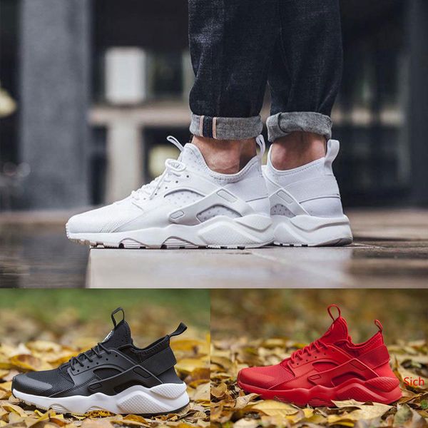 

huarache iv running shoes for men women, black white sneakers triple huaraches jogging sports shoes eur 36-46