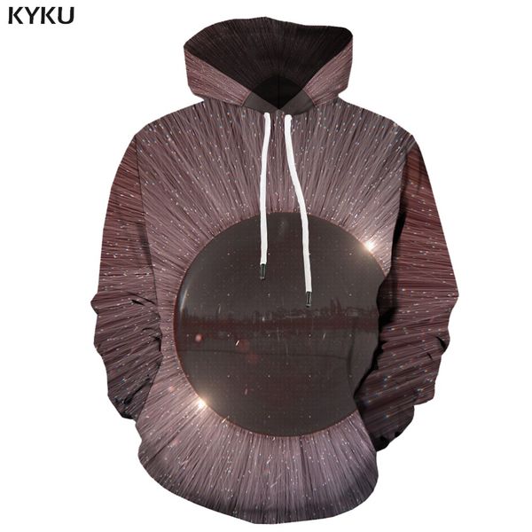 

kyku reflection sweatshirts men cartoon hoody anime blue 3d printed space hoodie print sky hooded casual mens clothing, Black