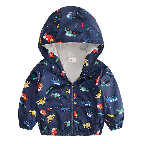 

children jacket spring - autumn long sleeved cartoon dinosaur windbreaker baby boys cute sweater hooded girls outwear jacket out, Blue;gray