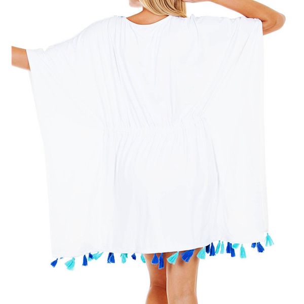 

2019 cotton embroidery dress tunic beach coverups for women pareo de plage swimsuit cover up beach sarongs swimwear kaftan, Blue;gray