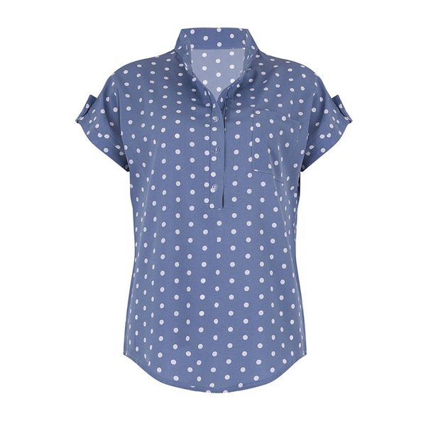 

women ladies casual loose v-neck fashion holiday work summer blouse, White