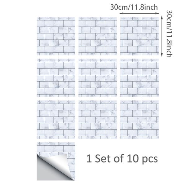 

имитация мрамора мозаика водонепроницаемый 10шт стены стикеры oilproof diy