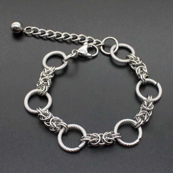 

stainless steel men bracelet steampunk personality chain on hand bigcharm gifts for male bracelets silver hip hop rock wholesale, Black