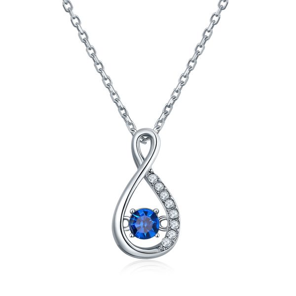 

statement necklace for women austrian blue crystal necklace s925 silver pendant necklace valentine's day mother's day heart-shaped