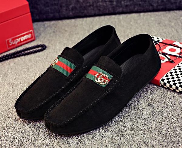 

summer casual lace up shoes men leather walking boat shoe loafers moccasins flats shoes men luxury fashion, Black