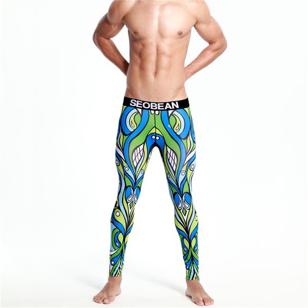 

mens designer leggings pants fashion sports styles skinny pants casaul mens long johns, Black
