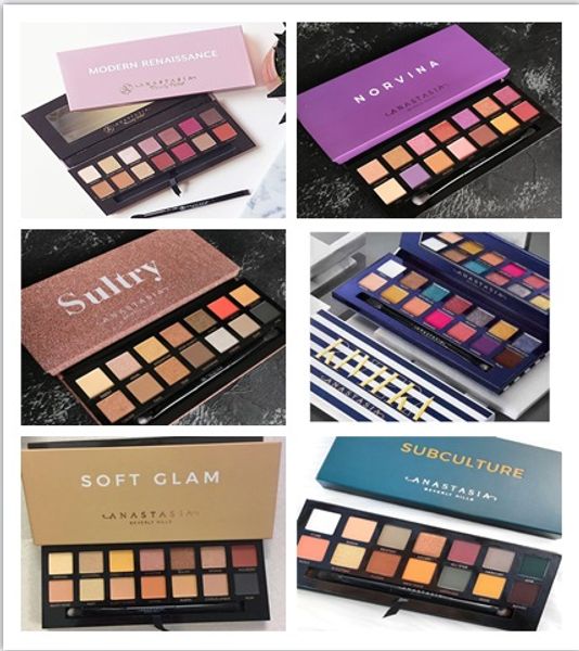 

Ana ta ia beverly hill riviera ultry norvina modern renai ance pri m oft glam matte waterproof makeup 14 color eye hadow palette