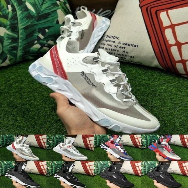 

sale epic react element 87 undercover men running shoes for women designer sports mens trainer shoes sail light bone sneakers 36-45