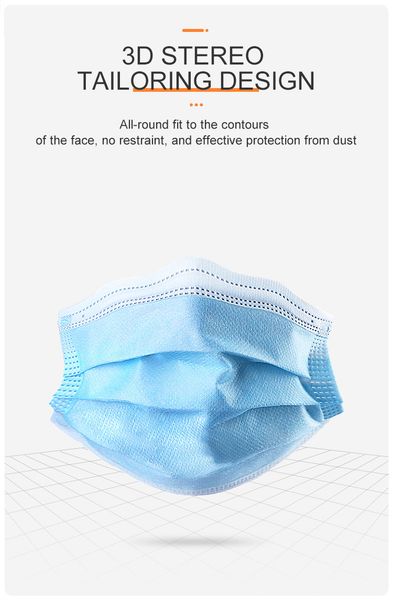 

20шт рот одноразовые предотвратить 3 слоя половина лица маска для лица 5rs5 9z39