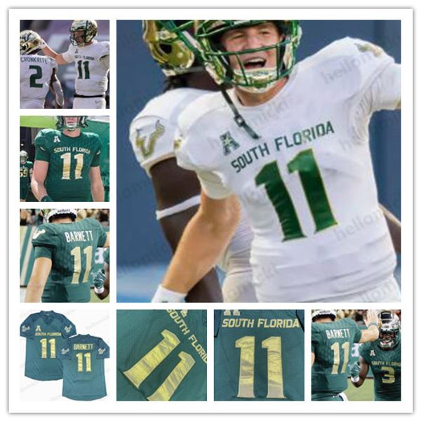 

NCAA USF Jerseys 11 Blake Barnett 2 Khalid McGee 24 Coby Weiss 20 Johnny Ford College Football jersey Size S-4XL All Stitched