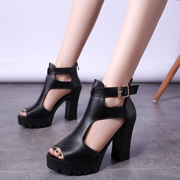 

sagace summer shoes women trend black block heel high heels sandals 2020 women casual shoes female suede buckle party sandalias