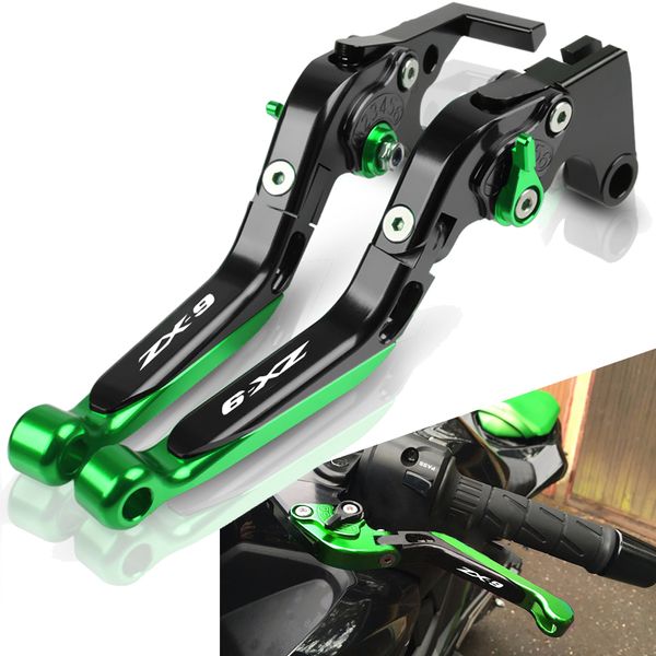 

motorcycle adjustable foldable levers brake clutch levers handlebar hand grips ends for zx9 zx-9 1994 1995 1996 1997