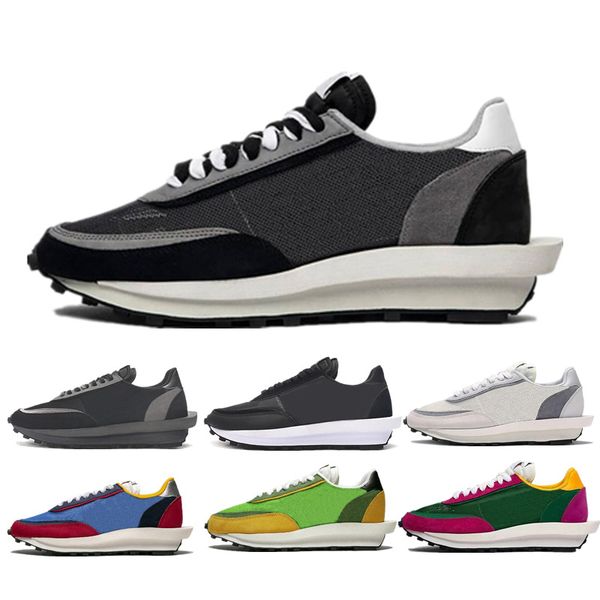 

новейший дизайнер sacai ldv waffle varsity blue green gusto black varsity спортивная обувь для мужчин женщин racer daybreak спортивная обувь