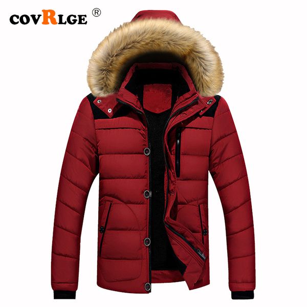 

covrlge winter thick mens parka fur hooded brand 2019 new parka coat men down keep warm fashion plus asian size -4xl 5xl mwm076, Tan;black