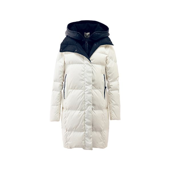 

inman new casual style hat detachable thickening duck down jackets hoodie long overcoat winter jacket women, Black