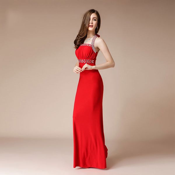 

красный вечерние платья женщин конструктора тавра rhinestone холтер сексуальные вечерние платья дамы вечернее платье код мода длиной до пола, White;black