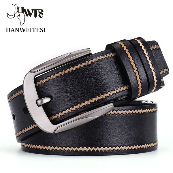 

dwts] cow genuine leather belts for men cowboy luxury strap brand male vintage fancy jeans designer men belt, Silver
