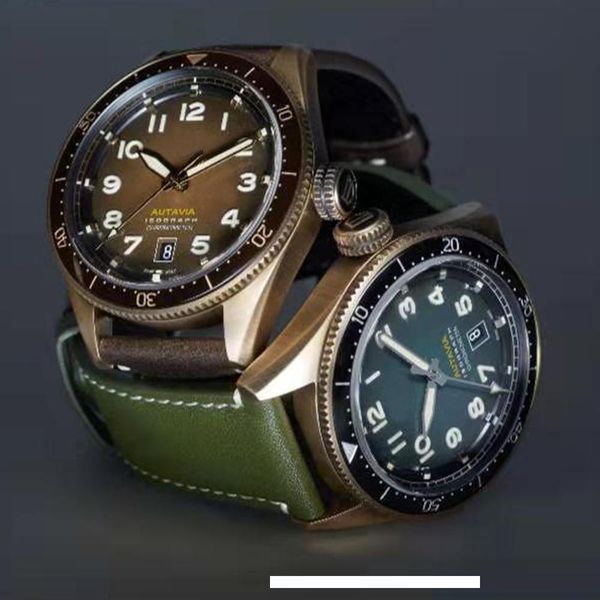 

роскошные desingers мужские часы розовое золото высокое качество au tavia lsograph w511 механизм с автоподзаводом керамический безель reloje, Slivery;brown