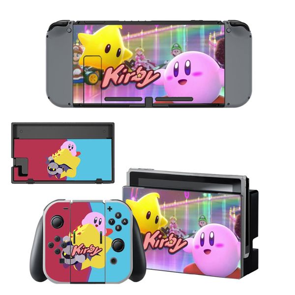 

игра kirby decal виниловые кожи защитная наклейка для nintendo переключатель ns консоли + контроллер + подставка держатель защитная пленка