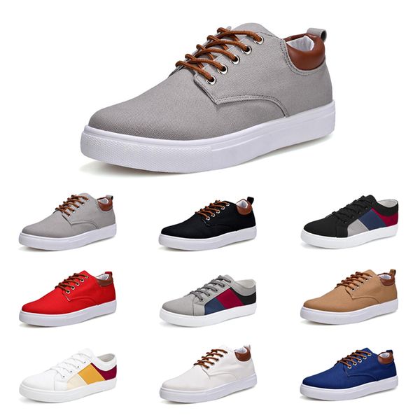 

2020 men shoes no-brand canvas spotrs casual sneakers white black red grey khaki blue fashion new style shoes size 39-46