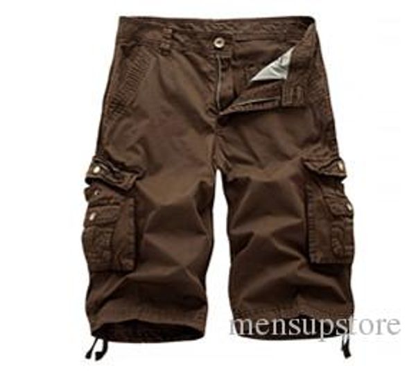 

новый летний mens cargo pants casual спорт большой карманы колена дизайнер брюки, Black