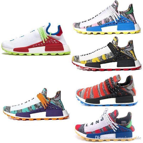

nerd human race hu trail x pharrell williams men running shoes solar pack afro holi canvas mens trainers women sports sneakers