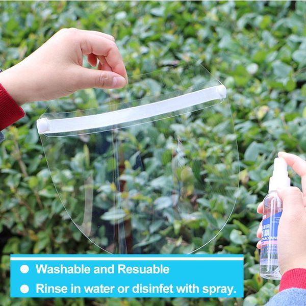 

mascherine full face masks cap protective splash proof dustproof cover shield anti dust transparent elastic band riding